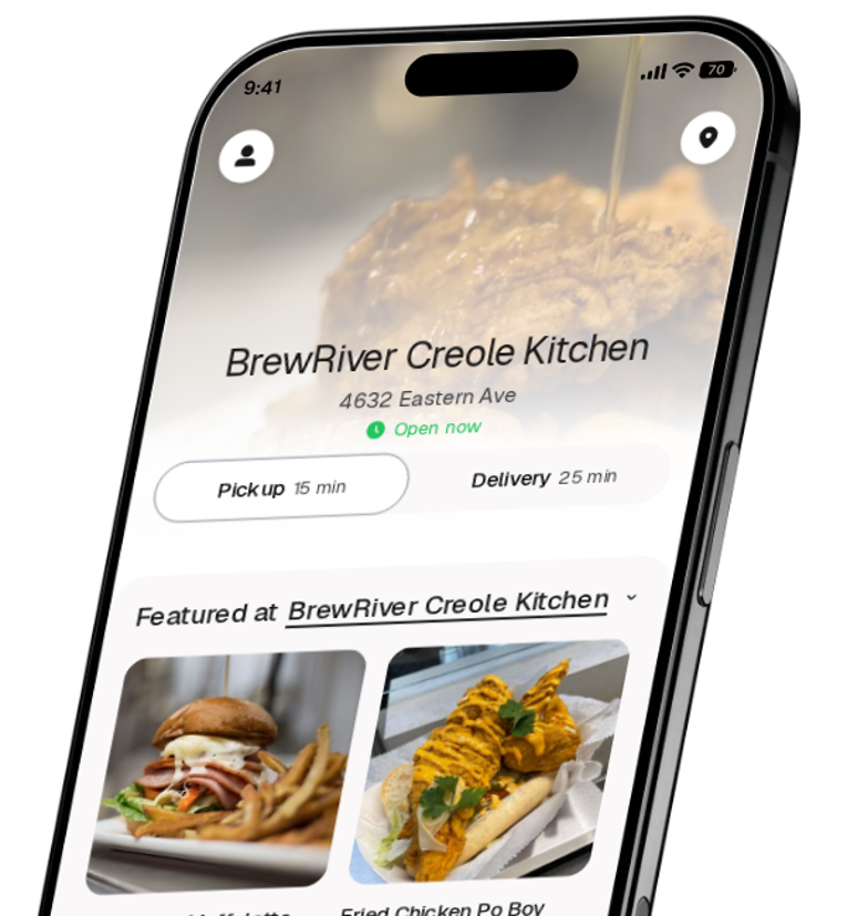 BrewRiver Creole Kitchen app preview